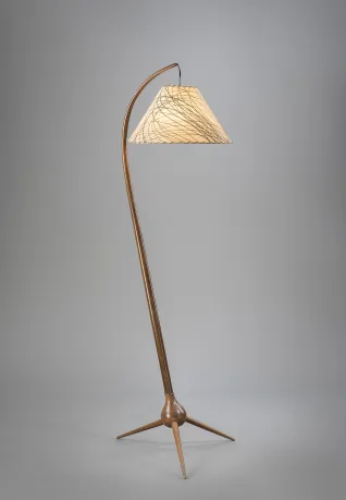 Wooden Bridge Mid Century Floor Lamp