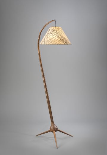 Wooden Bridge Mid Century Floor Lamp
