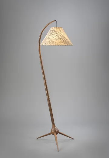 Wooden Bridge Mid Century Floor Lamp