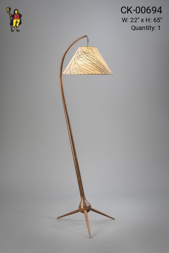 Wooden Bridge Mid Century Floor Lamp