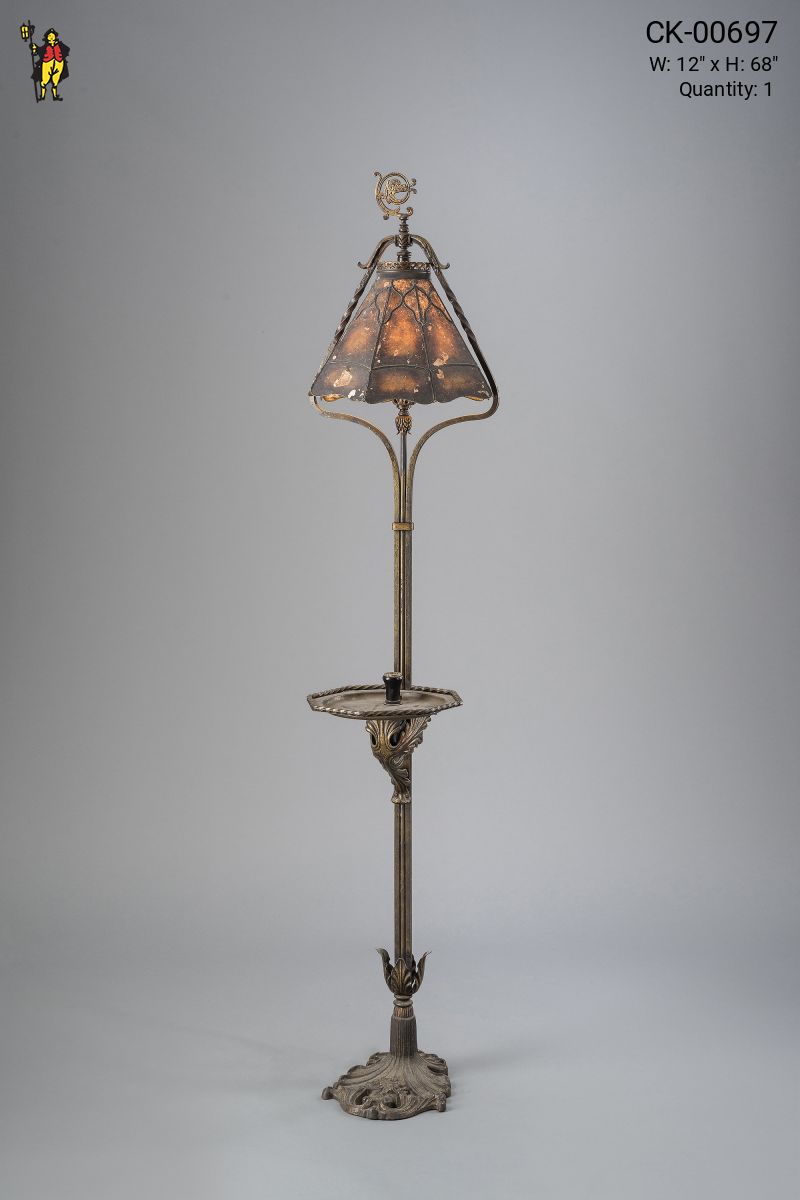 cigarette floor lamp Antique Brass Floor Lamp w/Table & Cigarette Lighter | Floor Lamps |  Collection | City Knickerbocker