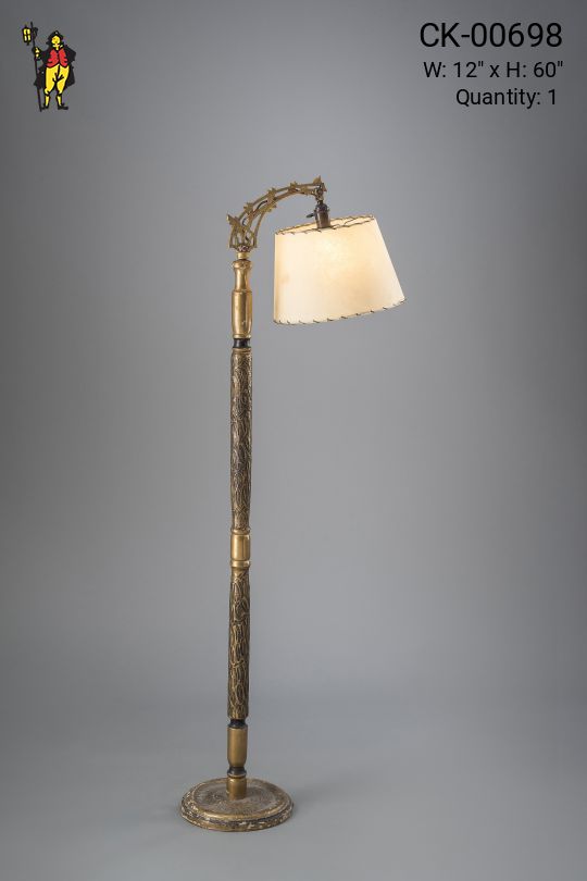 Bridge Floor Lamp w/Laced Parchment Shade