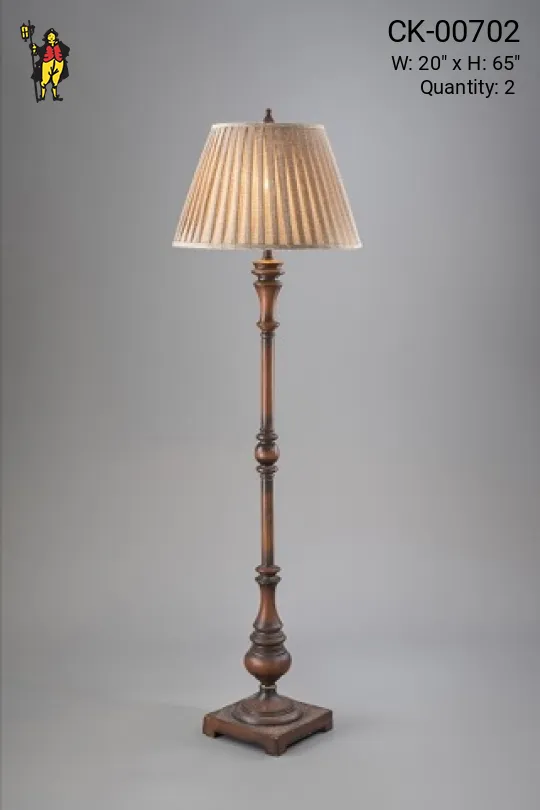 Traditional Wooden Floor Lamp