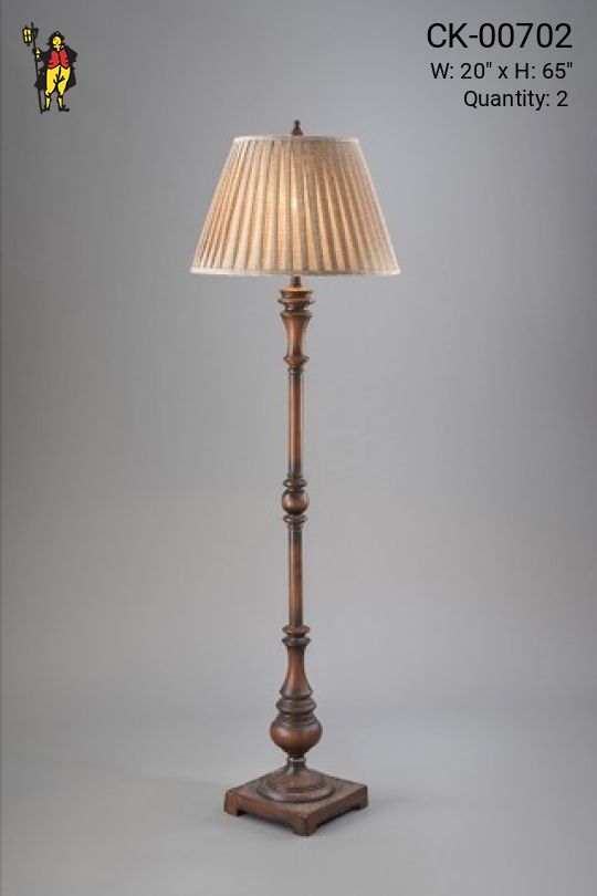 Traditional Wooden Floor Lamp