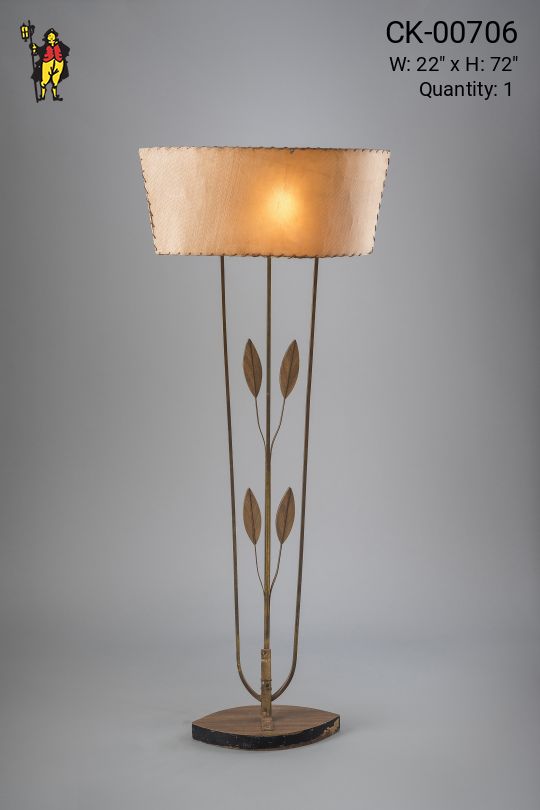 Floral Floor Lamp w/Parchment Shade