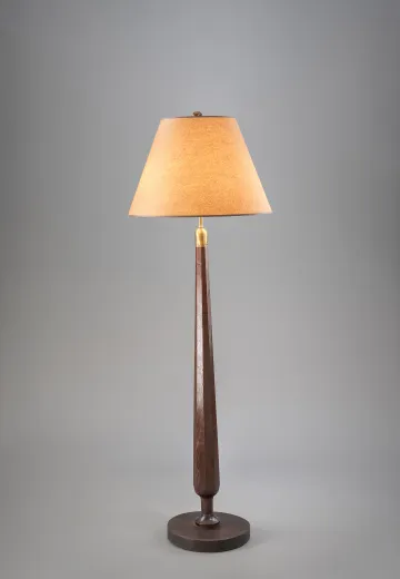 Wooden Floorlamp w/Parchment Shade