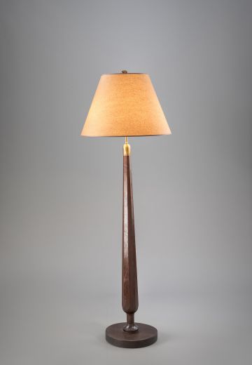 Wooden Floorlamp w/Parchment Shade