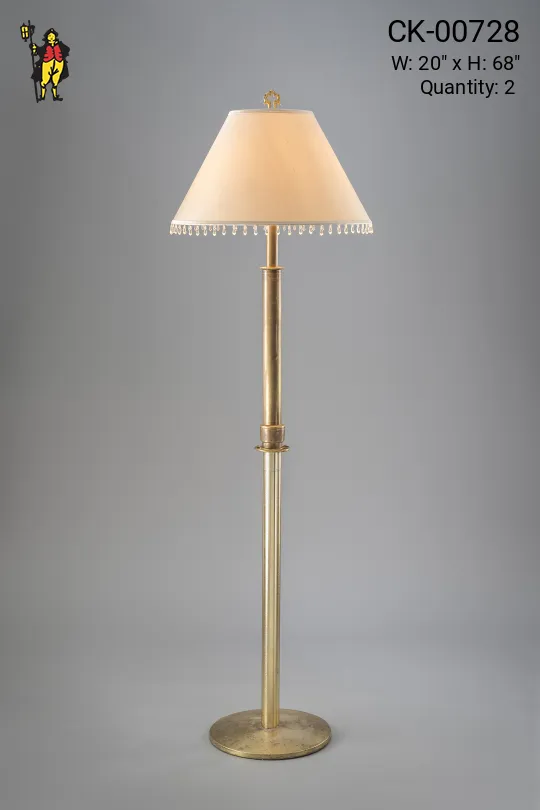 Traditional Brass Floorlamp w/Empire Shade
