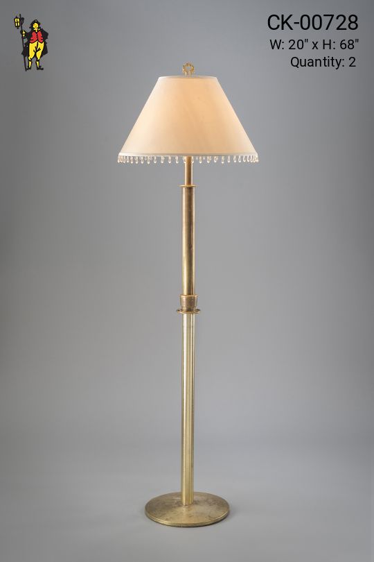 Traditional Brass Floorlamp w/Empire Shade