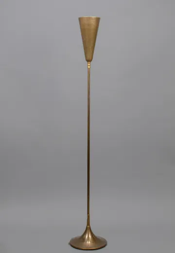 Brass Shaded Mid-Century Floor Lamp