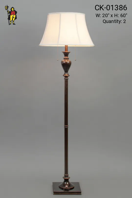 Bronze Floor Lamp w/Empire Shade