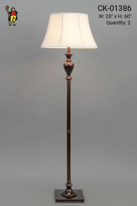 Bronze Floor Lamp w/Empire Shade