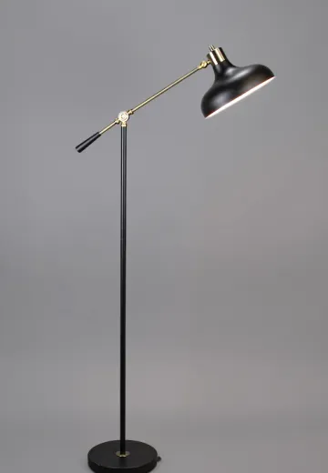 Adjustable Black Reading Floor Lamp