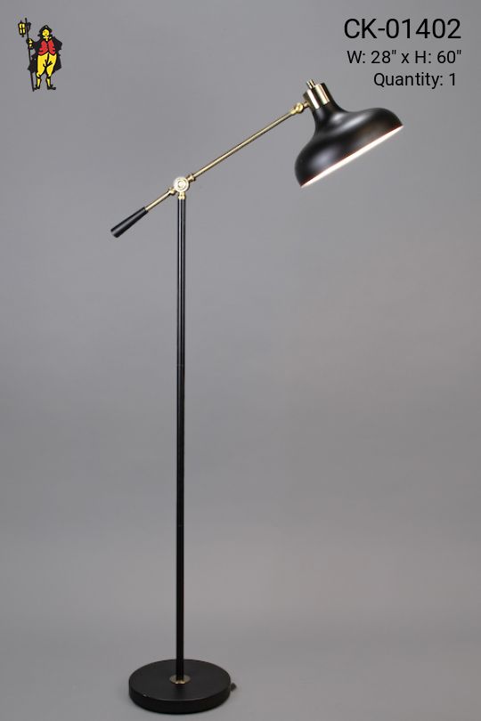 Adjustable Black Reading Floor Lamp