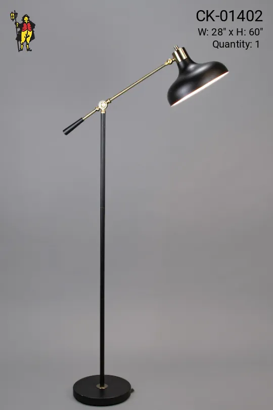 Adjustable Black Reading Floor Lamp