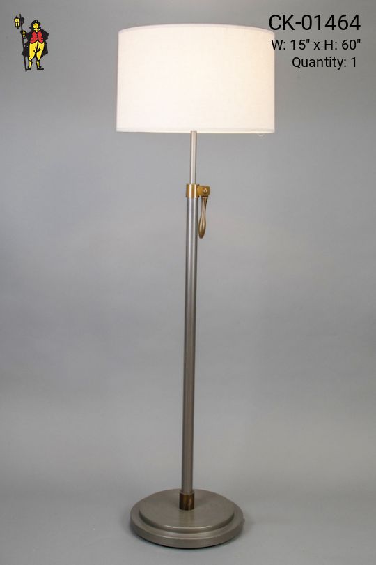Adjustable Matte Nickel & Brass Floor Lamp
