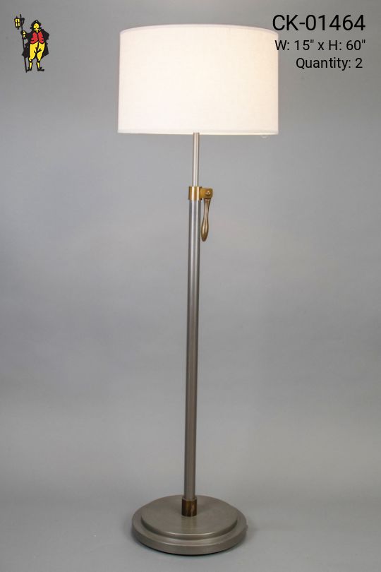 Adjustable Matte Nickel & Brass Floor Lamp
