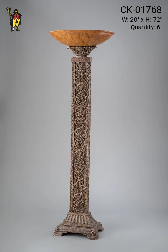 Bronze Gothic Torchere