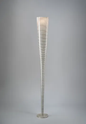 Contemporary Carbon Thread & Fiberglass Mite Torchiere