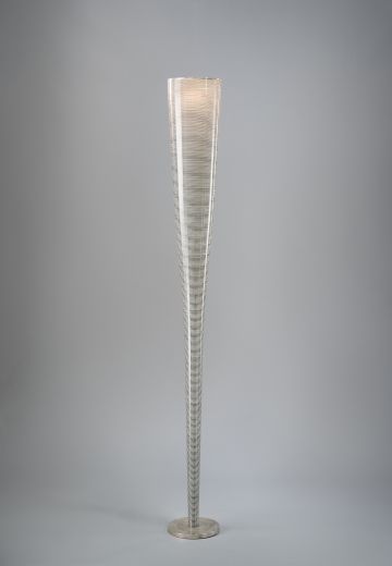 Contemporary Carbon Thread & Fiberglass Mite Torchiere