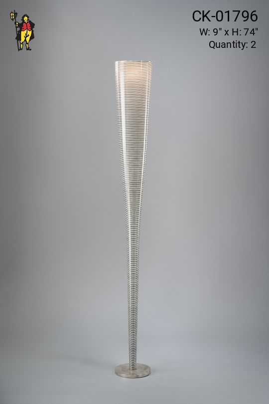 Contemporary Carbon Thread & Fiberglass Mite Torchiere