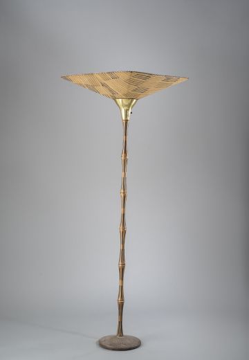 Mid-Century Torchiere w/Oversize Shade
