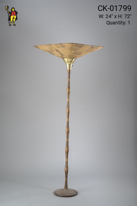 Mid-Century Torchiere w/Oversize Shade