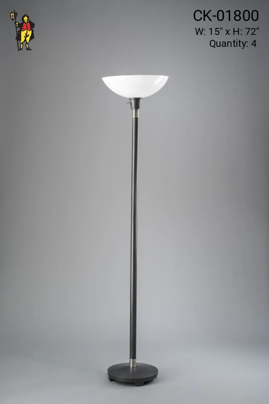 Black Contemporary Torchiere