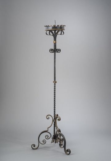 Iron Gothic Footed Floor Lamp
