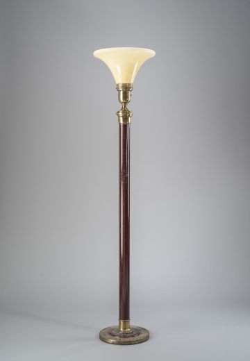 Wooden & Brass Torchère