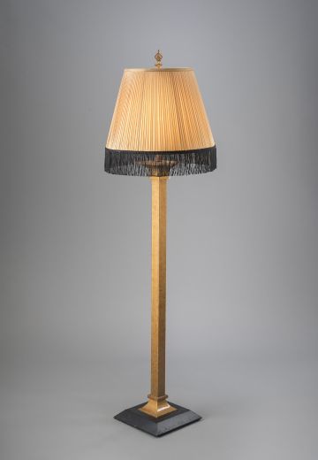 Square Floor Lamp w/Fringe Shade