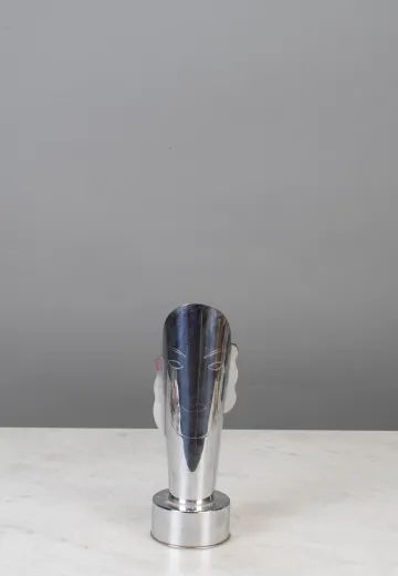 Small Polished Silver Face Footlight