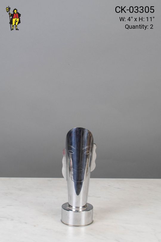 Small Polished Silver Face Footlight
