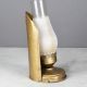 Distressed Bronze Stage Footlight w/Glass Chimney #0