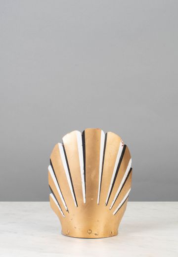 Painted Brass Shell Stage Footlight