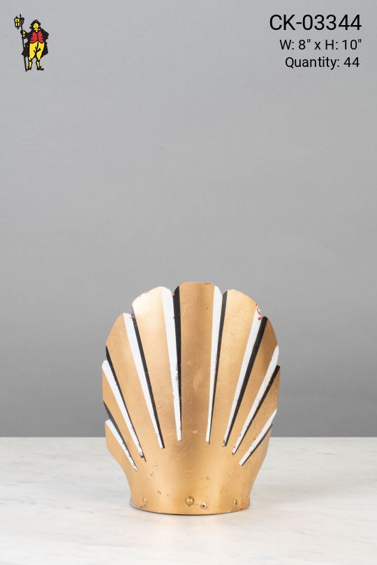 Painted Brass Shell Stage Footlight
