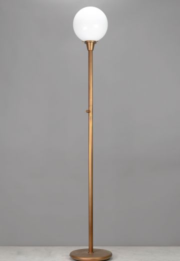 Mid Century Modern Brass Pole Floor Lamp