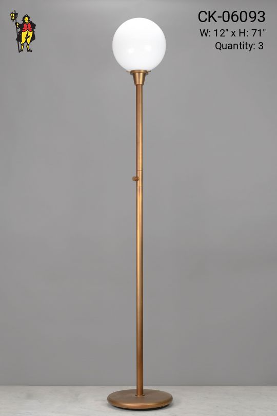 Mid Century Modern Brass Pole Floor Lamp