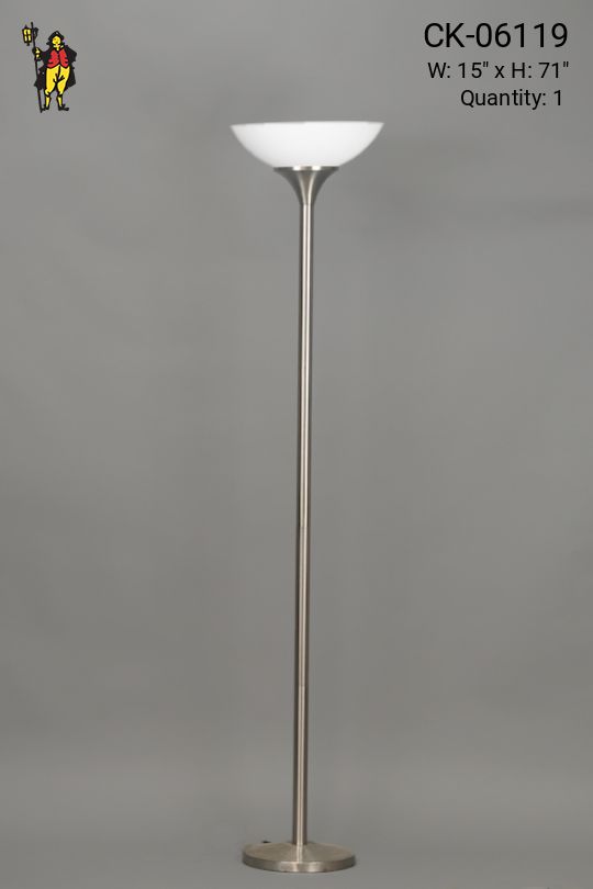 Modern Chrome Torchiere