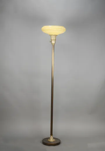 Brass Column Torchiere