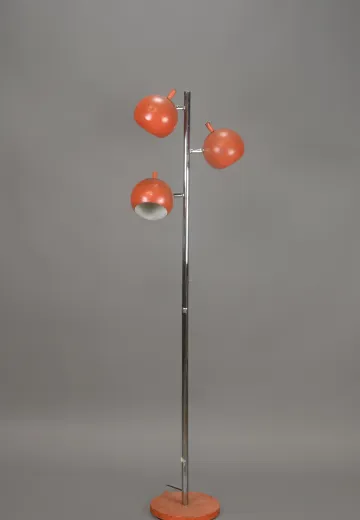 Orange Three Light Floor Lamp