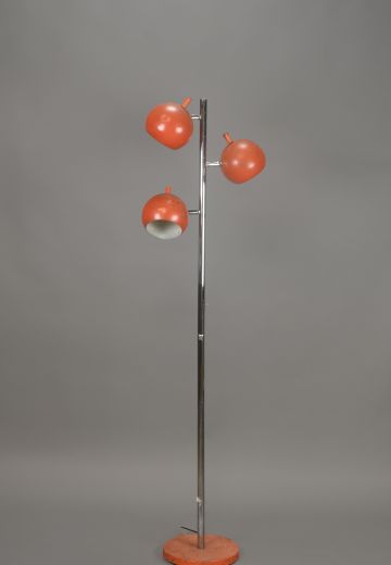 Orange Three Light Floor Lamp