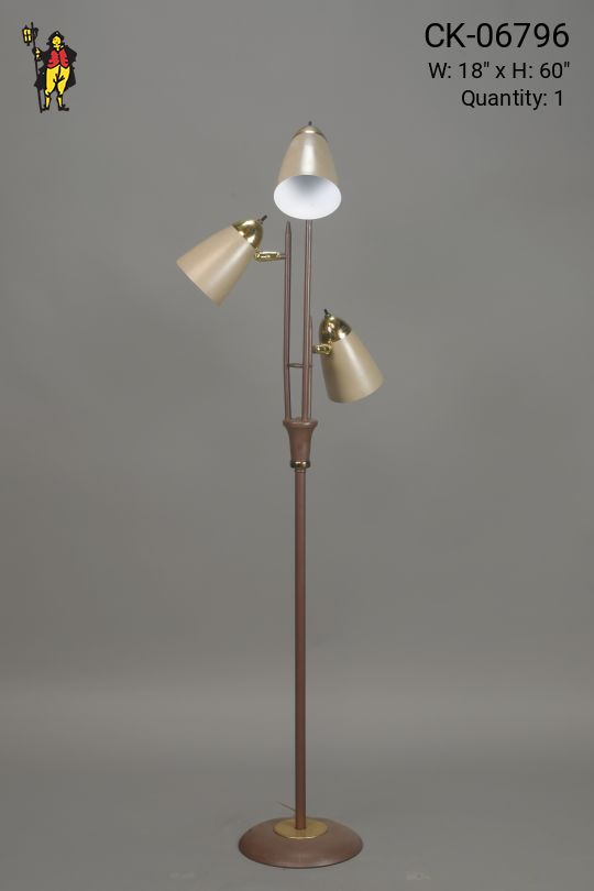 Beige Bullet Reflector Floor Lamp