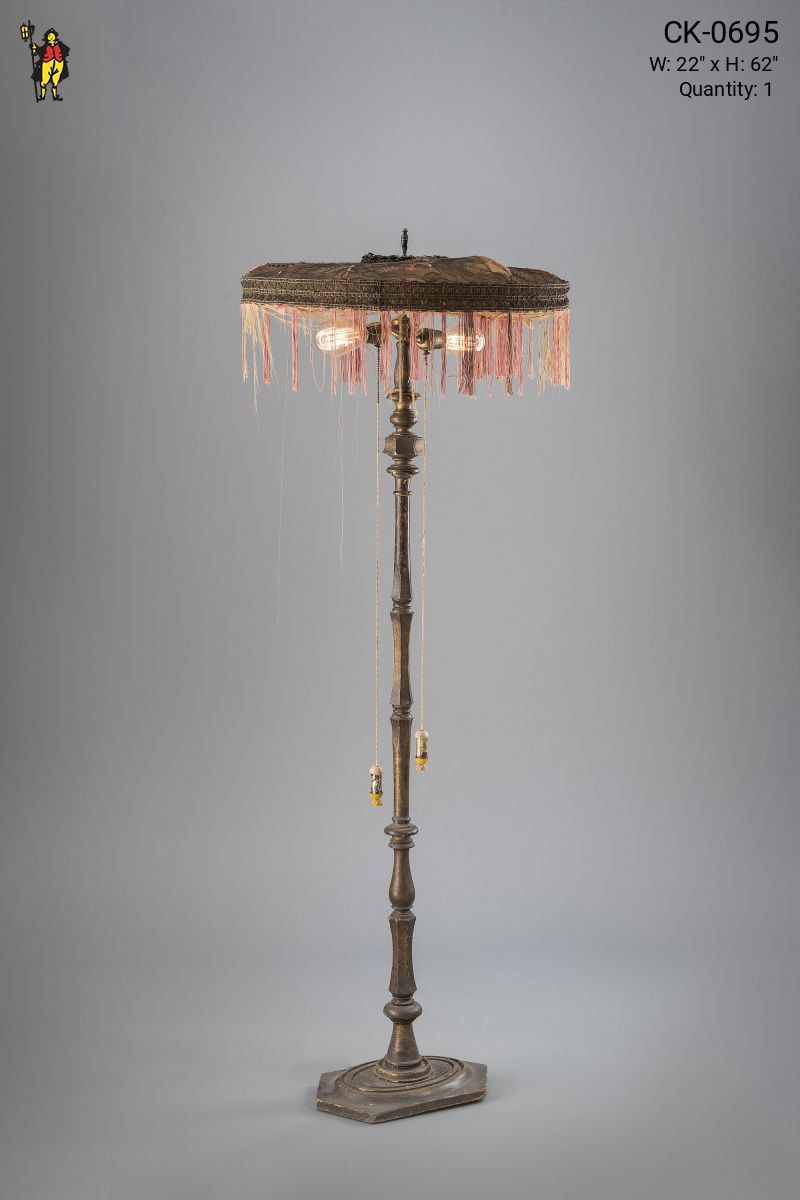 Funky Wooden Two Light Floor Lamp Floor Lamps Collection City Knickerbocker Lighting Rentals