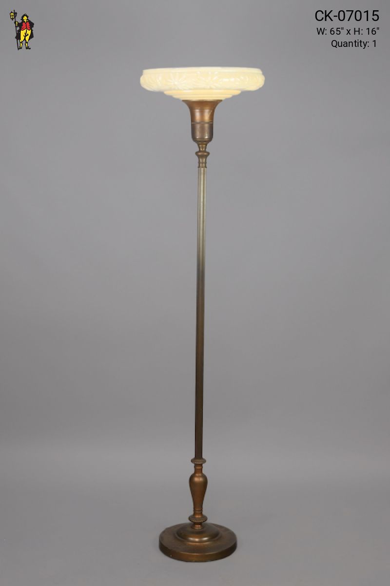 Art deco torchiere floor lamp top