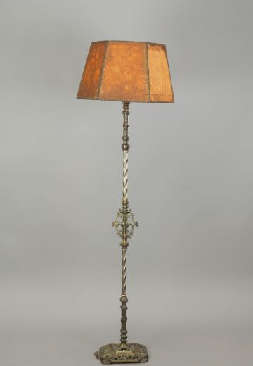 Gothic Brass Floor Lamp