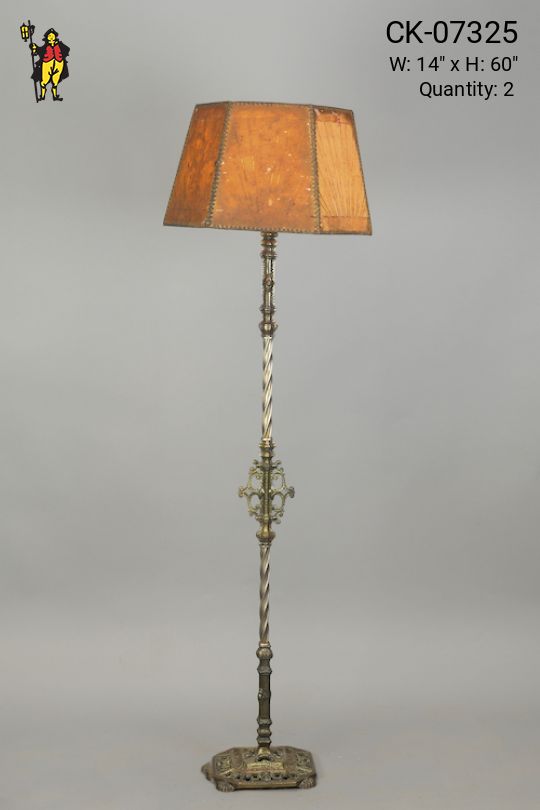 Gothic Brass Floor Lamp