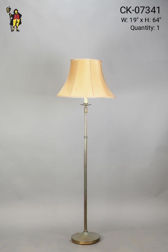 Art Deco Brass Pole Floor Lamp