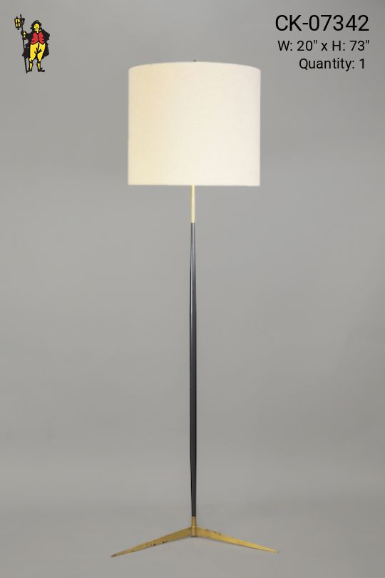 Modern Black & Brass Floor Lamp