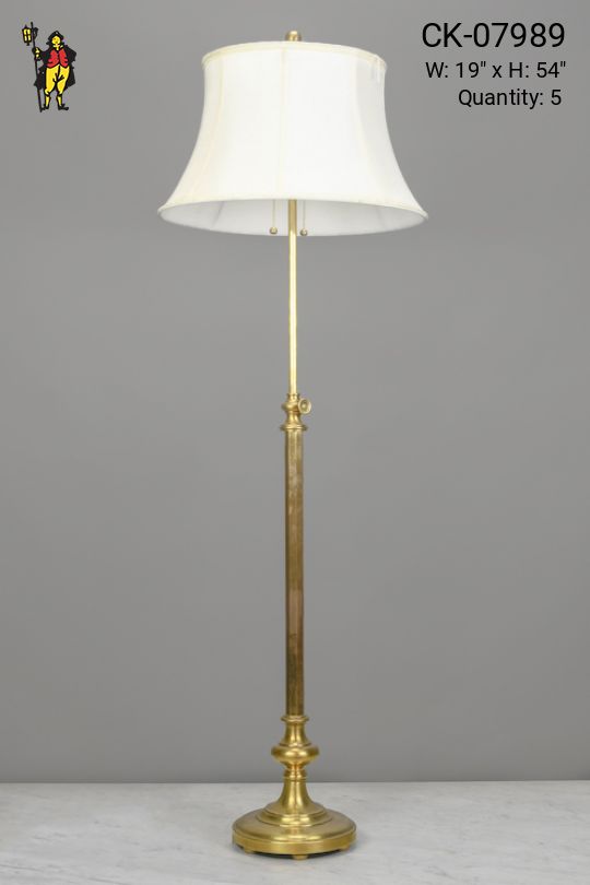 Adjustable Brass Column Floor Lamp